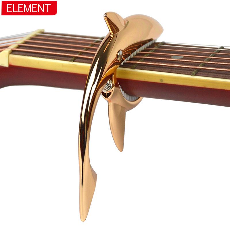 Personalized Shark Zinc Alloy Guitar & Ukulele Capo with Tuner