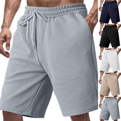 Herren Strickshorts mit Kordelzug, elastischem Bund und Seitentaschen für den täglichen lässigen Look