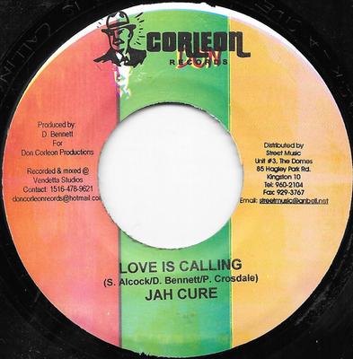 7inch Record JAH CURE - Love Is Calling NONE Don Corleon Rec 2005 Jamaica Reggae, Ska & Dub Used