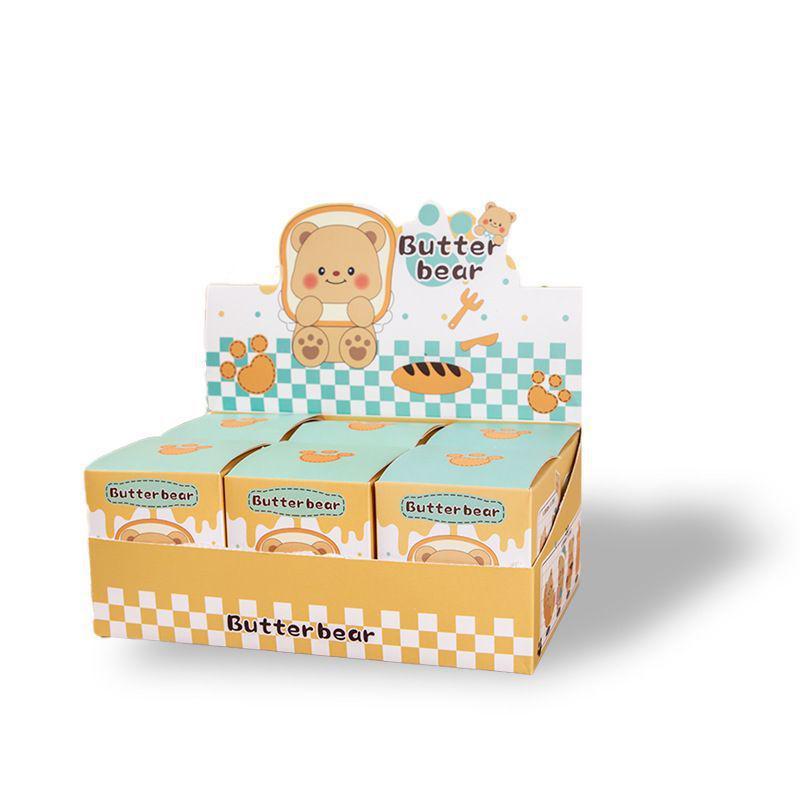 

Фігурка-сюрприз Ведмедик Масляний зі смаком молока - Милий настільний аксесуар та подарунок на день народження Butter Bear Series