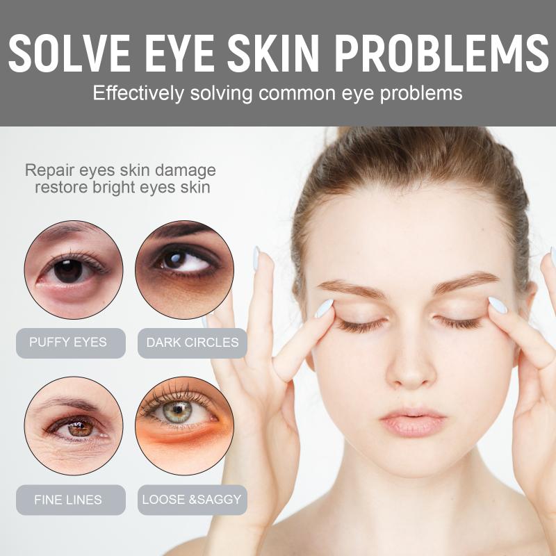 Anti Wrinkle Eye Cream Anti Dark Circles Remove Eye Bags Tightening Firming Hyaluronic Acid Cream Roller Massager Eye Care 20G