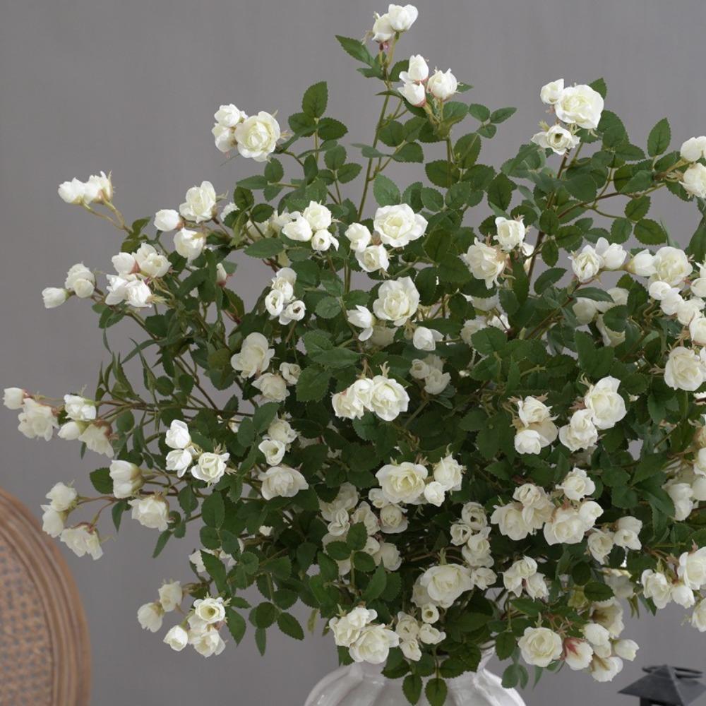 Real Touch Silk Mini Rose 65cm Simulation Rose Flower  Home Office Decor