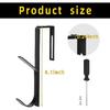 Wehhbtye Adjustable Double Coat Hooks,Thick Cubicle Wall Coat Hook,Metal Over The Panel Double Hook Adjusted to Fit 1.35 to 3.5 Inch Thickness Panels
