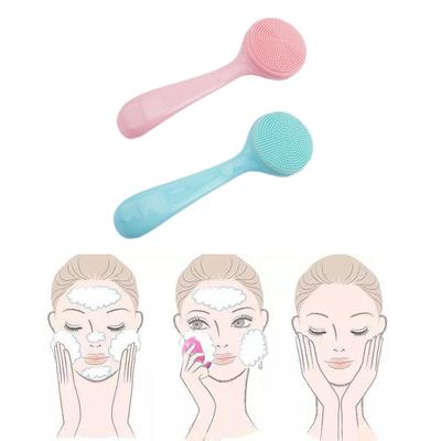 Çift Taraflı Silikon Yüz Temizleme Fırçası Yumuşak Saç Yüz Masajı Yıkama Fırçası Siyah Nokta Çıkarıcı Taşınabilir Cilt Bakımı Aracı