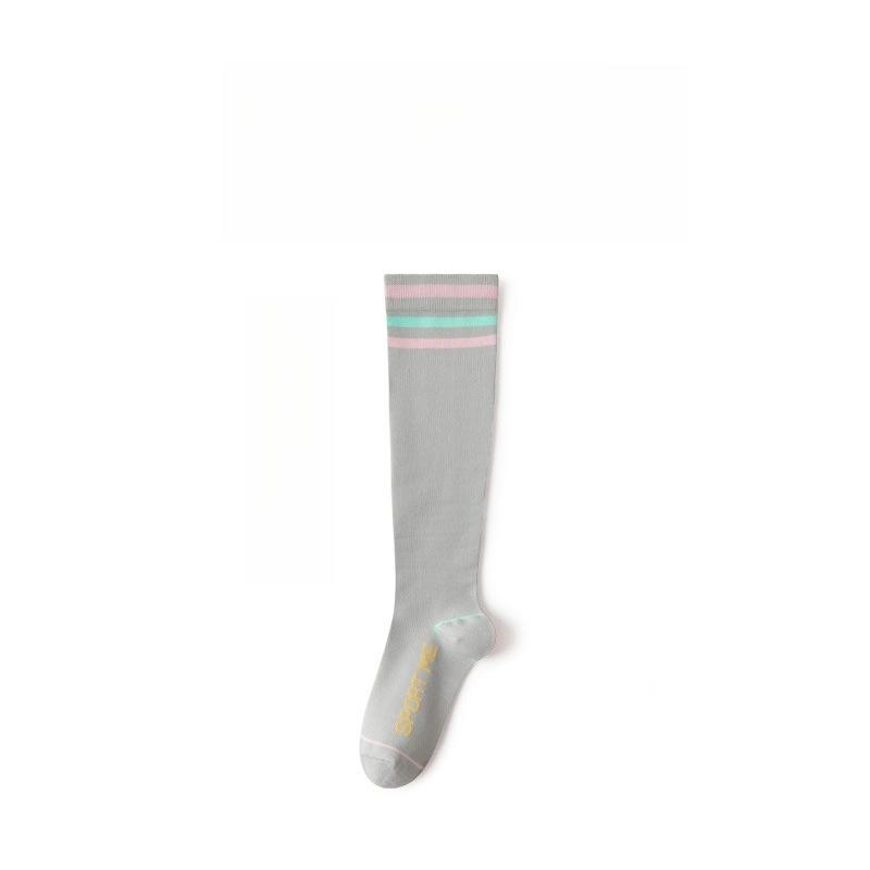 Sports muscle energy compression socks women's fitness running skipping rope pressure thin leg calf socks four seasons thin long tube sweat-absorbent