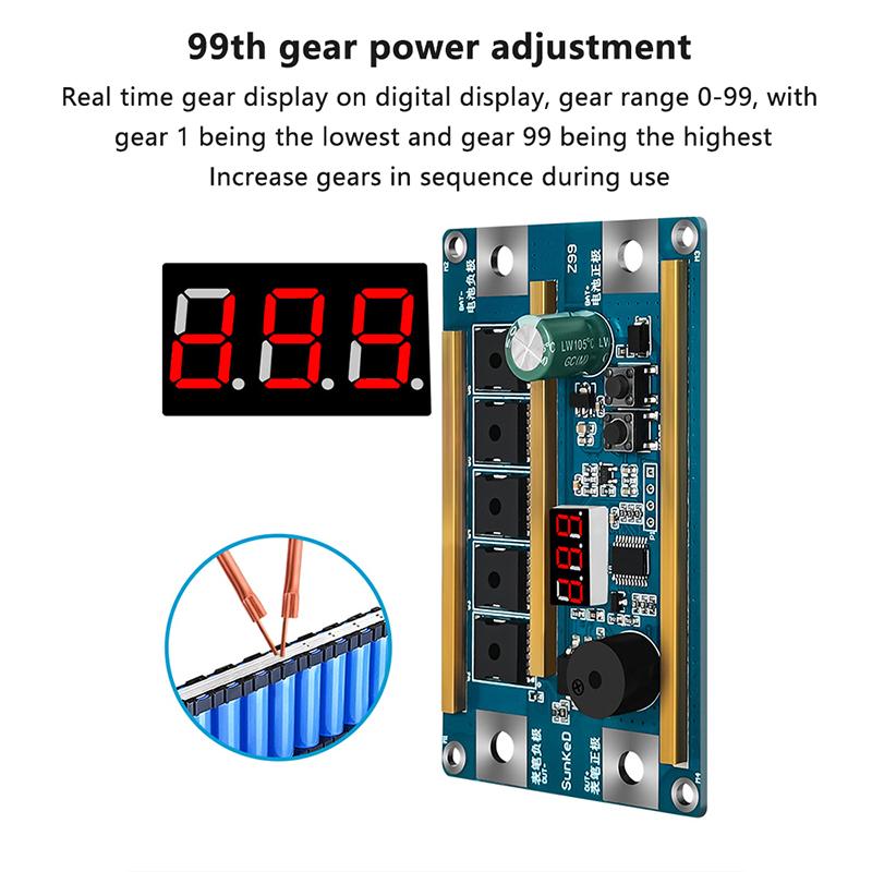 Spot Welder 12V 18650 Lithium Battery Energy Storage Spot Welding Machine Pcb Circuit Board Portable Soldering Equipment Diy Kit