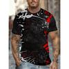 Men's Fashion 3D Printed Men's T-Shirt Round Neck Short Sleeve Trendy Street Wear