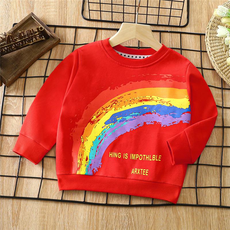 Cotton Kids Hoodie Long Sleeve Pullover Shirt for Baby & Toddler Boys Girls Spring/Fall Top Soft Children's Clothing (2-8Y)