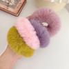 Fashion Hair Accessories 2026 New Colorful Fluffy Hair Band for Women Girls Ponytail Holder Hair Tie Plush Scrunchie Rubber Band