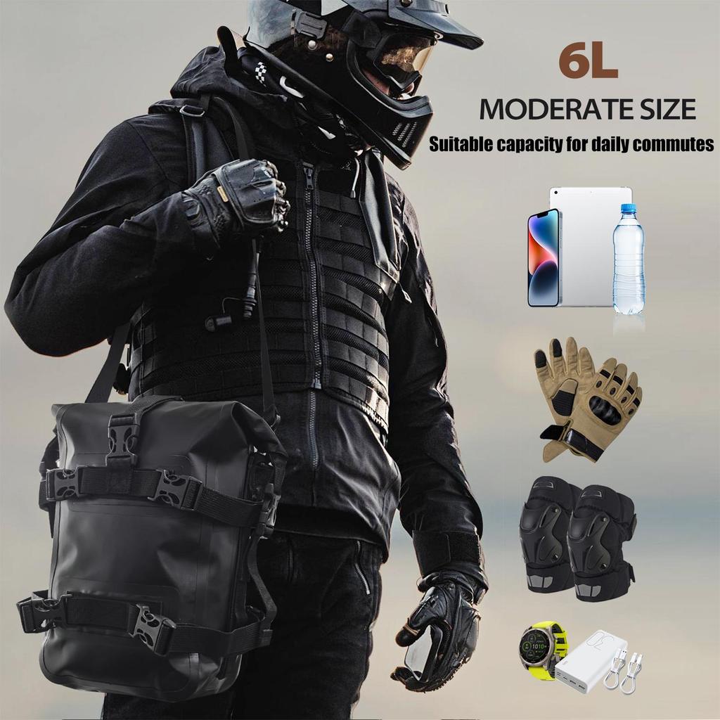 Motorcycle Tail Bag Weatherproof Motorbike Duffel Pannier Motorcycle Luggage Pack For Short Trips Travel Adventures Urban