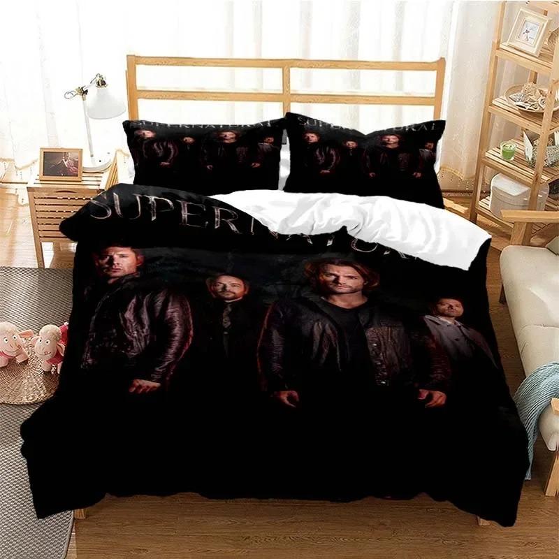 Set Biancheria da Letto Soprannaturale per Camera da Letto Morbido Moderno Copriletto Comodo Copripiumino per Bambini Coperta e Federa