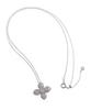 [VINGTAINE] Elegant Flower Necklace with Cubic Zirconia (CZ) and Flower Slider Chain C2-24