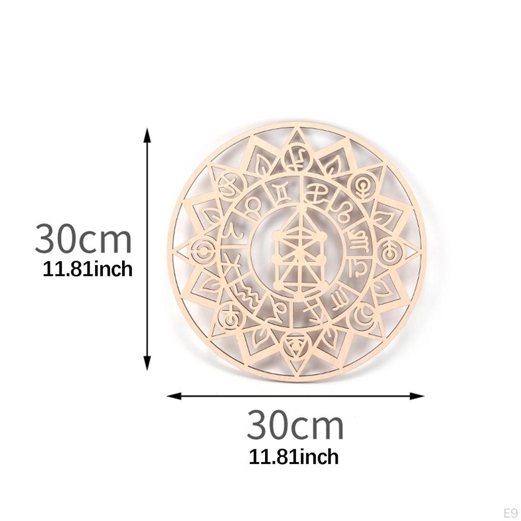 Geometric Wood Wall Art Hanging Decoration Sculpture Ornament for Bedroom Office