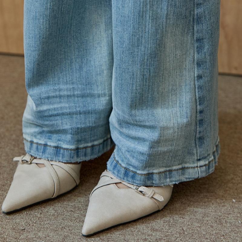 MAXZA Vintage Wash Stretch Bootcut Denim Pants Ze05ql001na