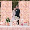 Handmade Artificial Flower Wall Panels 60X40cm Silk Rose Flower Wall  Home Decor