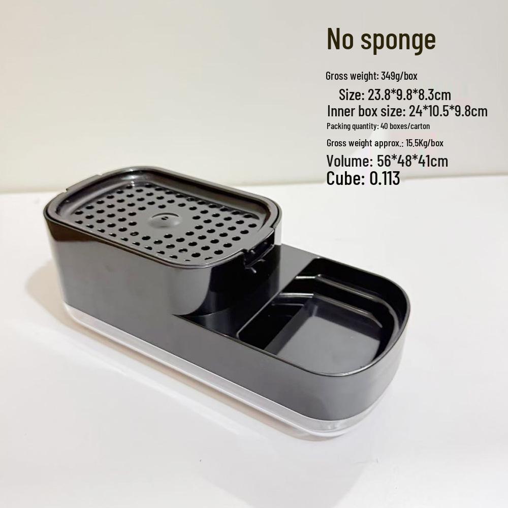 Enhanced Manual Soap Dispensing Dish Brush with Storage Box