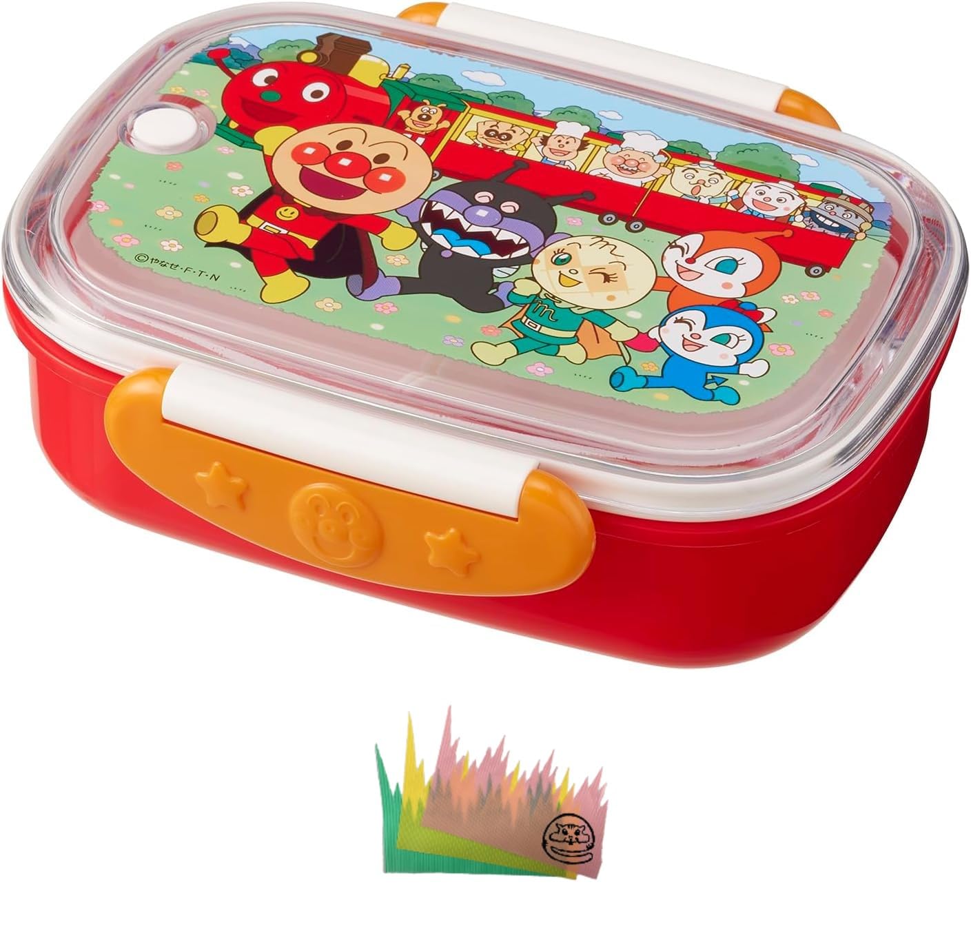 

Anpanman Bento 1 Dishwasher and Microwave Made in Red Box, Tier, Safe, Japan, 360ml, (Bento Box, Balanced)