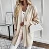 Pull décontracté ample à col en V pour femme Automne Hiver Tenue d'intérieur Pull en maille
