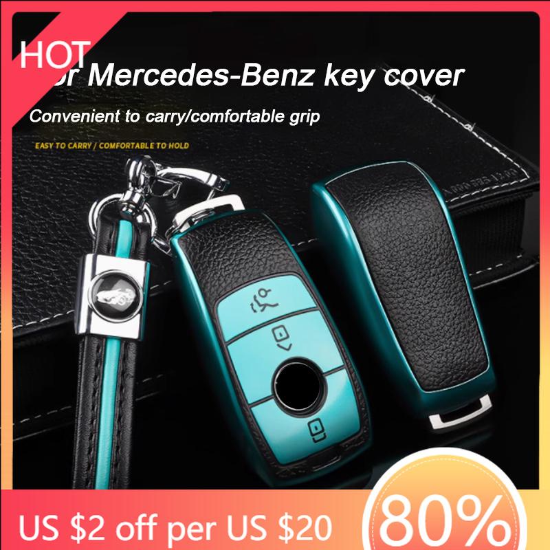 Styling Mouldings Zinc Alloy Solid Color Key Case For Mercedes Benz Keychain Shell Cover CLS GLA GLB GLC A C E Class GLE W177 W2