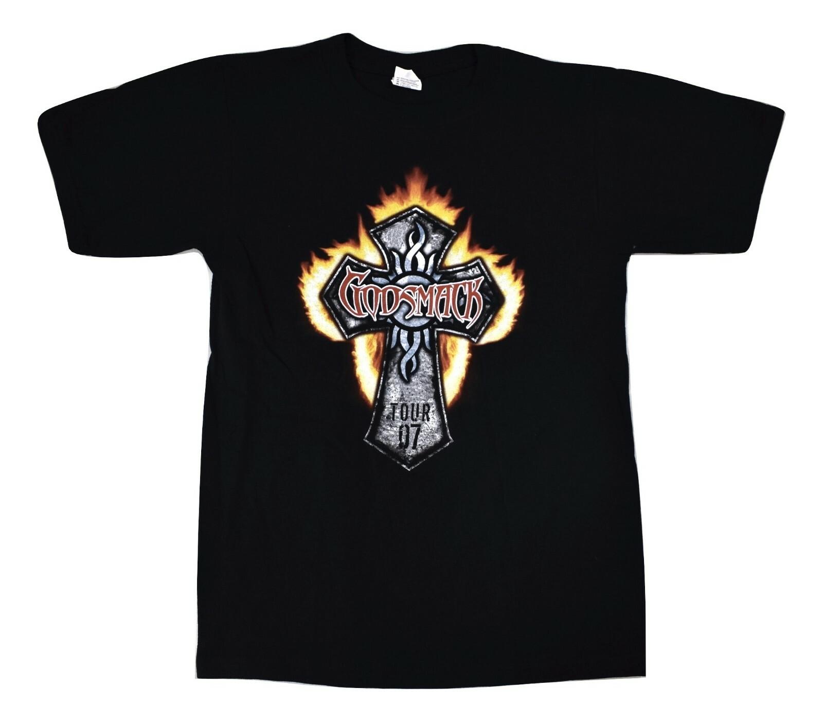 Godsmack Мужская Футболка Godsmack 2007 Tour Черная Города на Спине Новая S 3XL