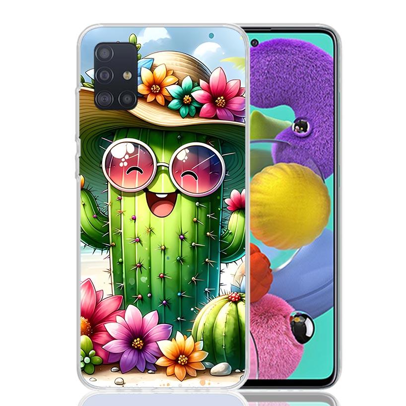 Cartoon Plant Cactus Phone Case for Samsung Galaxy A52 A51 A50S A12 A22 A32 A72 A10S A30S A31 A71 Note 20 Ultra 10 Plus S10 Gala