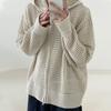 Strickjacke aus Mesh für Herren, offen vorne, lange Ärmel und Sonnenschutz, modischer Pullover