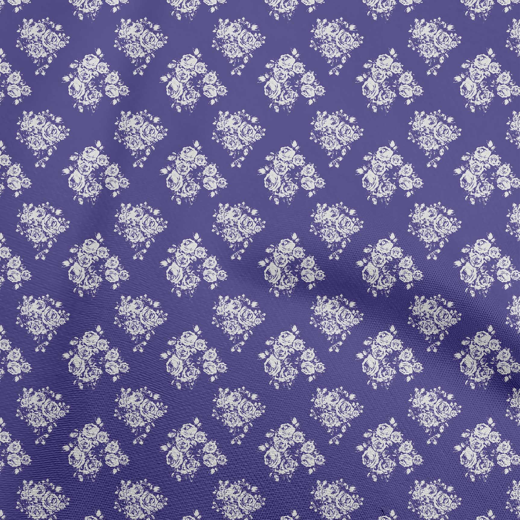 

oneOone Georgette Viscose Brown Fabric Floral Craft Projects Decor Fabric Printed By The Yard 42 Inch 42 Inch Wide - Viscose Chiffon Фіолетовий