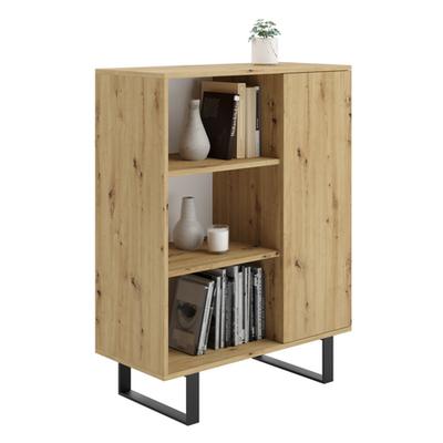 Bookcase Fondi Metal Legs Oak Artisan