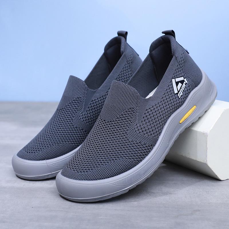 

Новые дышащие спортивные кроссовки на толстой подошве с мягкой подошвой, легкие и нескользящие уличные кроссовки 45 серый