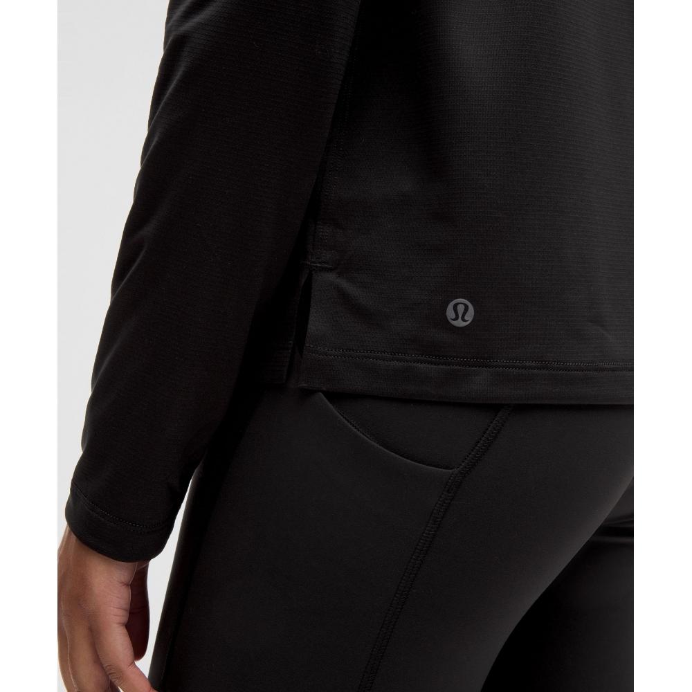 Lululemon Ultralight Hip Length Long Sleeve Shirt Black