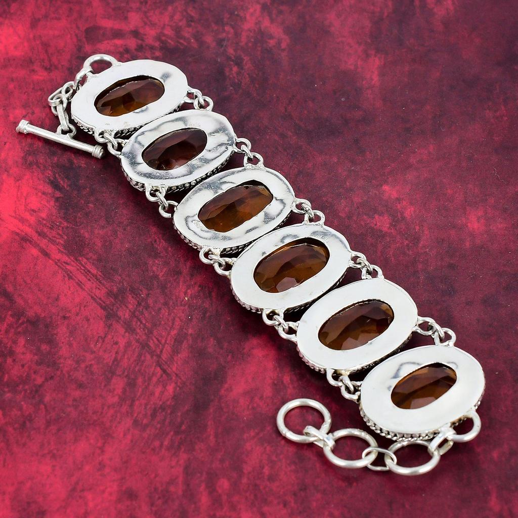 Charming Citrine Gemstone Jewelry Necklace & Bracelet Jewelry Set For Her, 925 Solid Sterling Silver Handmade Adjustable Jewelry For Women