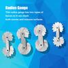 Stainless Steel Radius Fillet Gauge Measuring Industrial Radius 4-Piece Tool, Gauges, R0.3-1.5 / R1-6.5 / R7-14.5 / R15-25