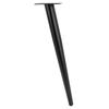 Furniture leg, oblique pin, black, 40 cm