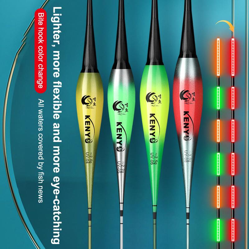 Smart Led Fishing Float Highly Sensitive Remind Buoy Gravity Sensor Glowing Electric Night Fishing Strobe Long Tail