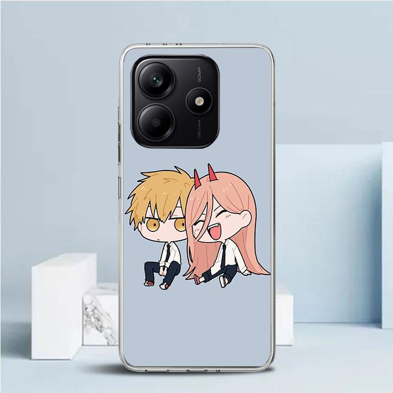 C-Chainsaw Mans Cute Phone Case For Xiaomi Redmi Note 15 14 14S 13 12S 12 Pro Plus 11S 11 11T 11E 10S 10 + Soft TPU Back Cover R