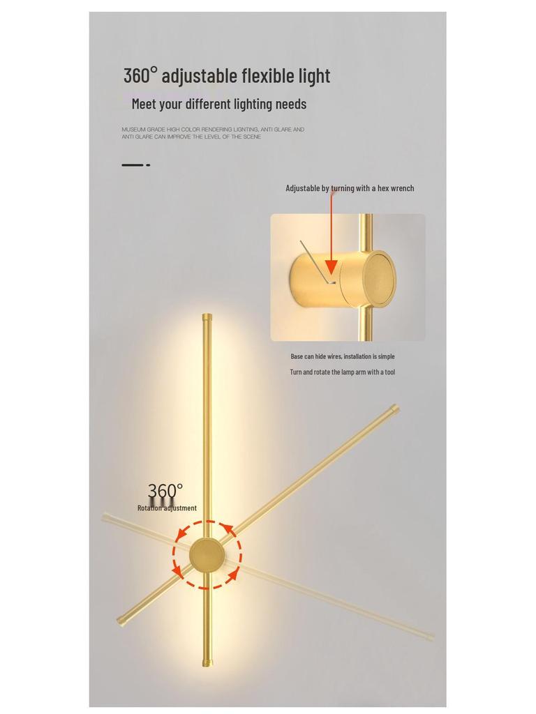 Creative Minimalist LED Wall Light for Hallway, Bedroom, Living Room, Study, and Staircase