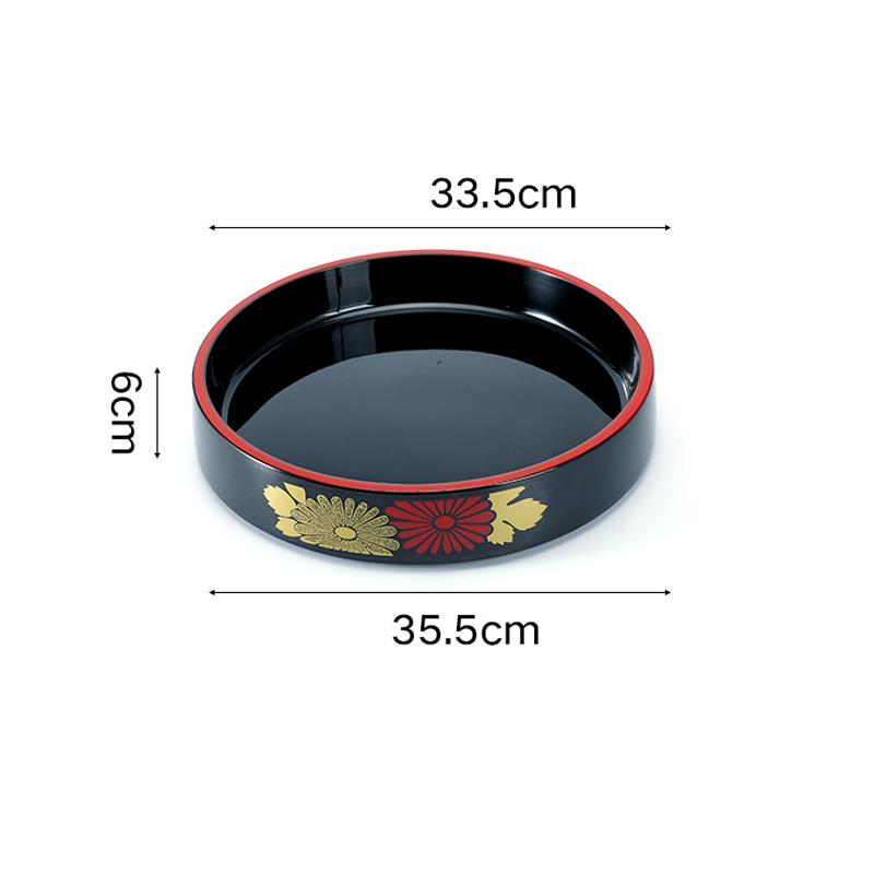 Japanese Sushi Bucket Sashimi Raw Fish Seafood Dish Cuisine Fruit Dish Restaurant Serving Plate Round Tray Salmon Ice Plate