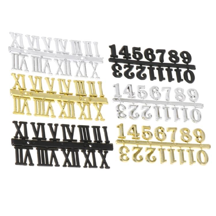 DIY Clock Number Arabic Roman Numerals Digital Clocks Needle Hands Clock Sticker
