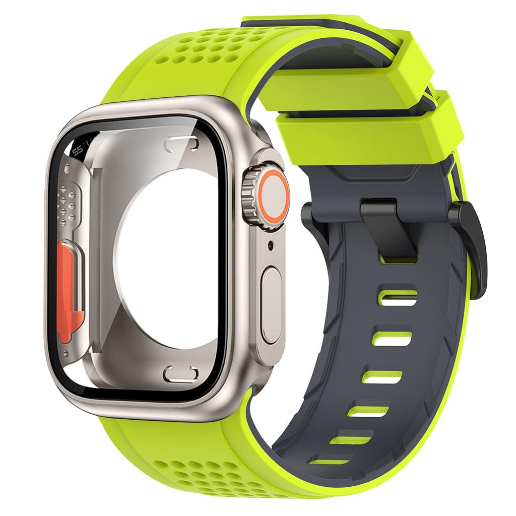 Silicone Band PC Case+Strap Screen Protective Cover for Watch 11 10 9 8 7 6 SE3 46mm 44mm 45mm Change To Ultra 3/2 49mm