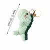 Cartoon Animal Mini Dinosaur Keychain Soft Wool Knitted Pendant Crochet Dinosaur Pendant  Backpack