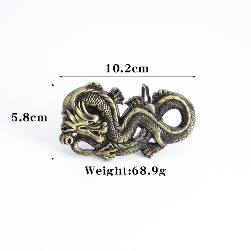 Zinklegierung Chinesischer Drache Gürtelschnalle - Retro Lässiger Jugend Mode Trend