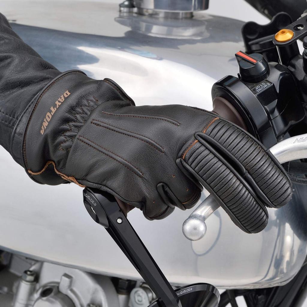 Daytona Motorcycle Leather Smartphone Standard Vintage Line 19499 Gloves, (Goat Leather), Spring, Summer, Autumn, Winter, Compatible, Gloves, HBG-061,