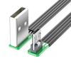 Right Angle USB 2.0 to USB 5Pin Cable Fast Charging Cable 480Mbps Transfer Speed Flexible Silicone Cord for Phone