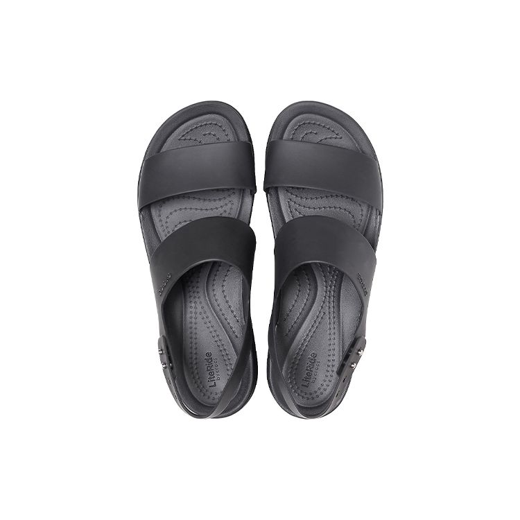 Crocs Sandalias Casuales de Plataforma Brooklyn Sandalias Mujer Negro 206453-060