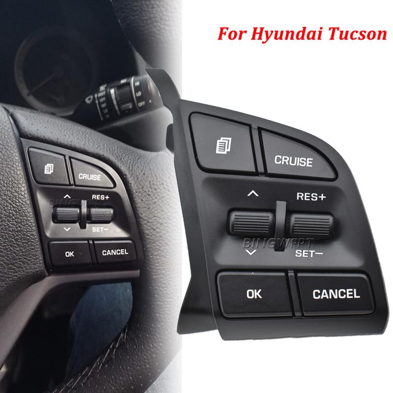 BINGWFPT For Hyundai Tucson IX35 2015-2019 1.6T/2.0 Steering Wheel Cruise Control Button Switch Button 96720D3200