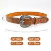 Western Denim Belt Cow Head Big Board Buckle Retro Engraved Men'S Punk Hip Hop Pu Leather Belt