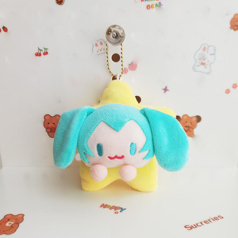 New Hatsune Miku Plush Key Pendant Cute Doll Bag Ornament 4-inch Catching Doll Gift