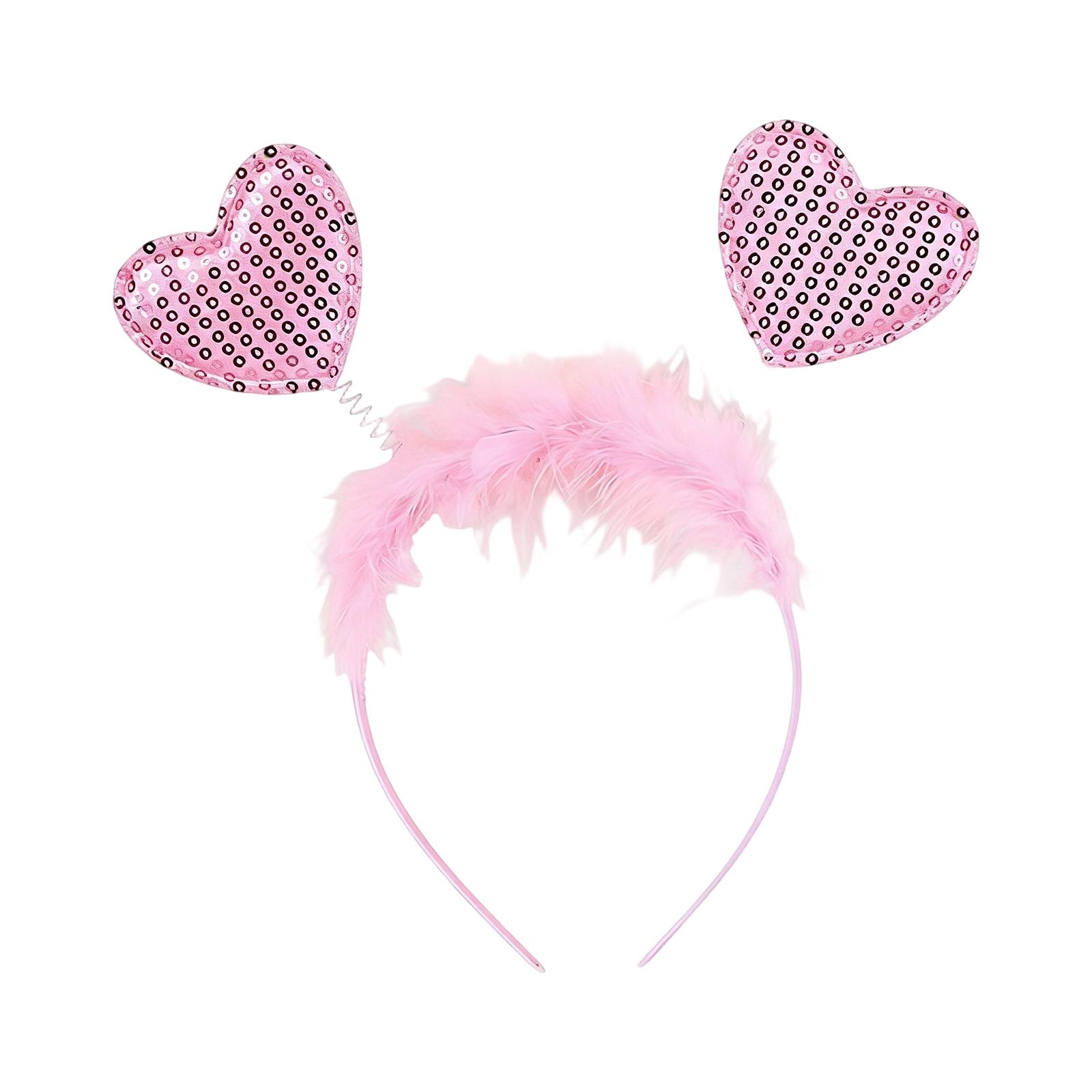 

Представляємо наш святковий обруч для волосся з серцем з паєток на День святого Валентина One Size