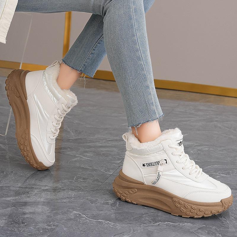 Snow boots women's new winter velvet thickened shoes sports non-slip waterproof thick-soled large cotton shoes