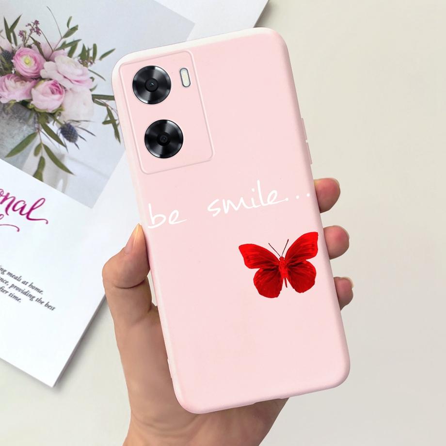 For OPPO A57 4G CPH2387 Case For OPPO A77 5G CPH2339 Soft Silicone Flower Phone Cover For OPPO A77S A57S A57e 2022 Funda TPU Bag